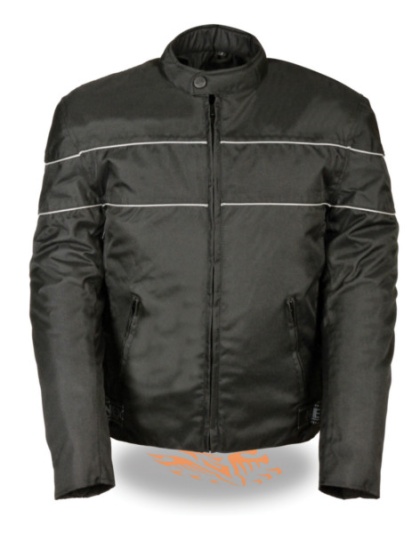 TN1006 - MEN’S SCOOTER STYLE TEXTILE JACKET REFLECTIVE STRIPESRI