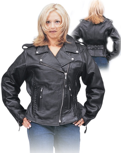 TN1103 - Women's Studed Back Braided Jacket