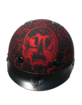 200BRF - DOT Boneyard Red Flat Helmet