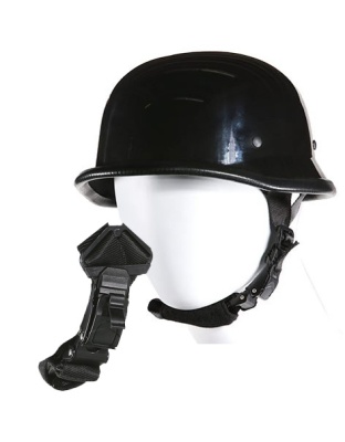 TN2021 - German Novelty Shiny Black Helmet With Q-Release