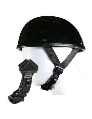 TN2024 - EZ Rider Novelty Shiny Black Helmet With Q-Release