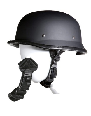 TN2057 - German Novelty Flat Black Helmet With Q-Release