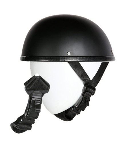 TN2058 - EZ Rider Novelty Flat Black Helmet With Q-Release