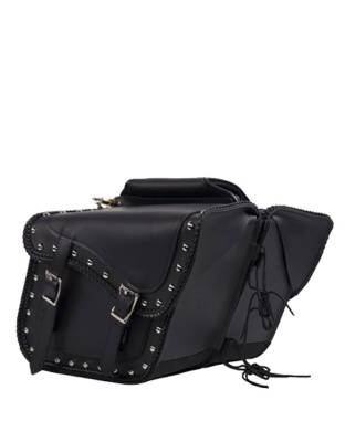 5026 - PVC STUDDED ZIP OFF BAGS