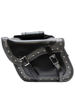 SD4059 - PVC Motorcycle Saddlebag With Studs
