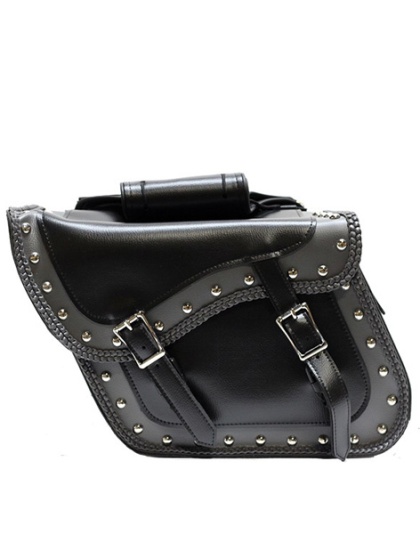 SD4059 - PVC Motorcycle Saddlebag With Studs