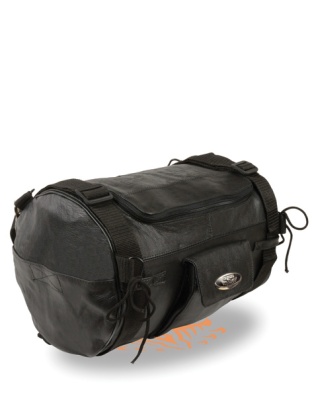 5065 - LEATHER ROLL BAG MOUNTS TO SISSY BAR EASILY
