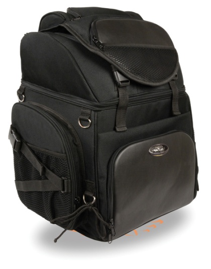 5070 - LARGE NYLON SISSY BAR BAG W/ BACK PACK STRAPS