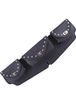 5091 - WIND SHIELD BAG PVC THREE POCKETS STUDS