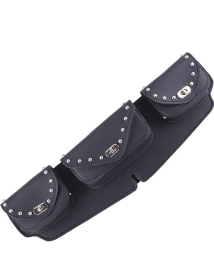 5091 - WIND SHIELD BAG PVC THREE POCKETS STUDS