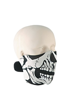 1909 - FACE MASK HALF FACE PRINTED SKULL