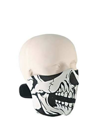 1909 - FACE MASK HALF FACE PRINTED SKULL