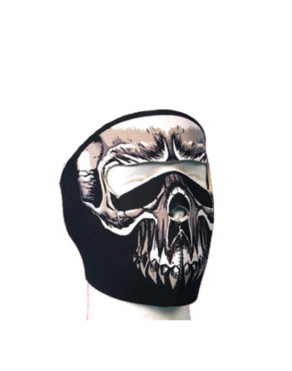 1916 - FACE MASK FULL FACE BLACK SKULL