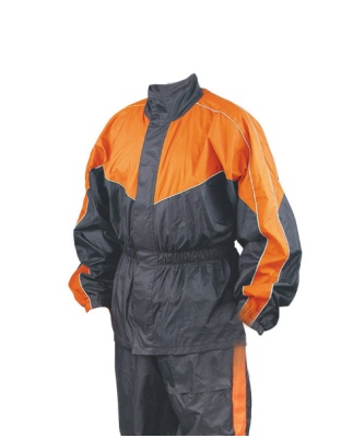 TN1005 - Tennessee Leathers Black Orange Rain Suit