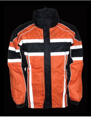 1000 - MEN’S BLACK &amp; ORANGE RAIN SUIT