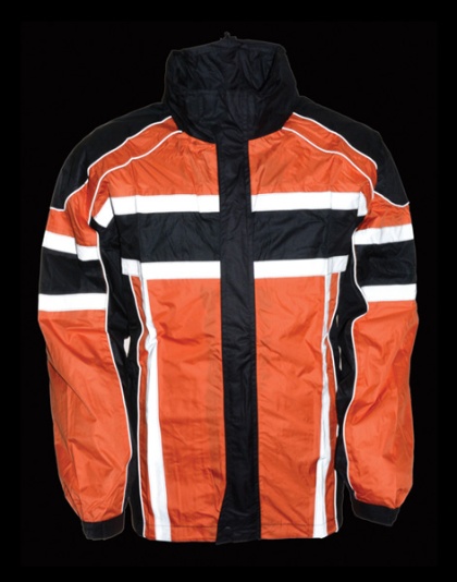 1000 - MEN’S BLACK &amp; ORANGE RAIN SUIT