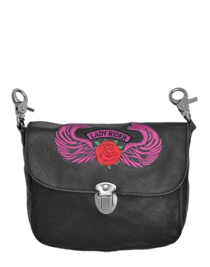 2199PNK - Black Pink Lady Rider Belt Bag