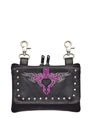 2272PNK - Pink Heart Wing Belt Bag