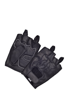 1825 - Flame Embroidered Fingerless Glove