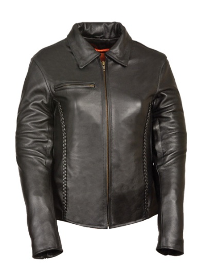 TN1132 - WOMENS SHIRT COLLAR JACKET BRAIDING DETAIL
