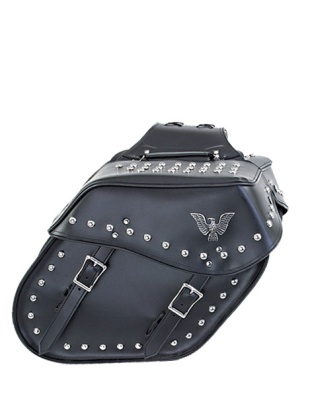 5055 - PVC STUDDED ZIP OFF BAG