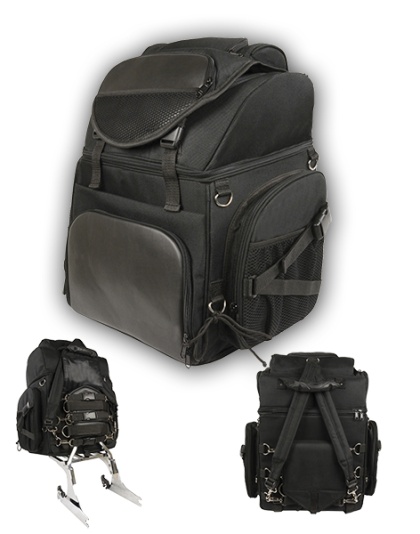 5070 - LARGE NYLON SISSY BAR BAG W/ BACK PACK STRAPS