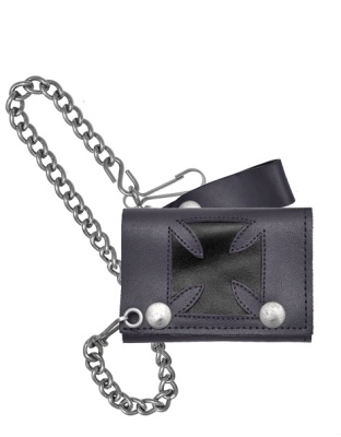 5330BLK - BLACK CROSS CHAIN WALLET