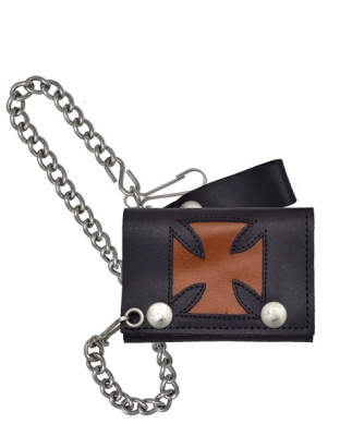 5330ORNG - ORANGE CROSS CHAIN WALLET