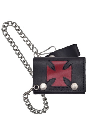 5330RED - RED CROSS CHAIN WALLET