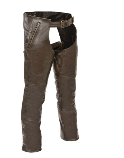 1440 - MENS RETRO BROWN FOUR POCKET THERMAL LINED CHAP