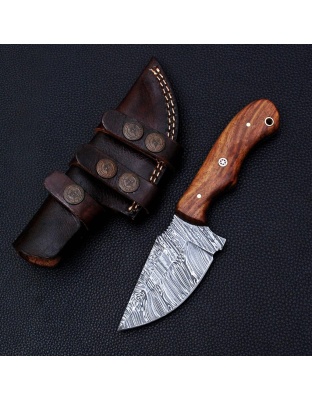TJ2020 - Wood Handle Damascus Knife
