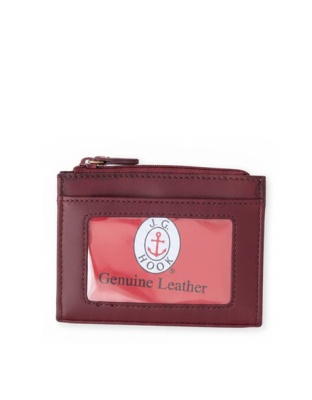30210red - Natural Leather Red Wallet