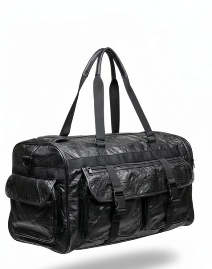Leather Travel Bag Patch Leather