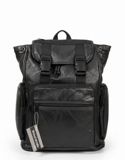 B214 - Patch Leather Back Pack