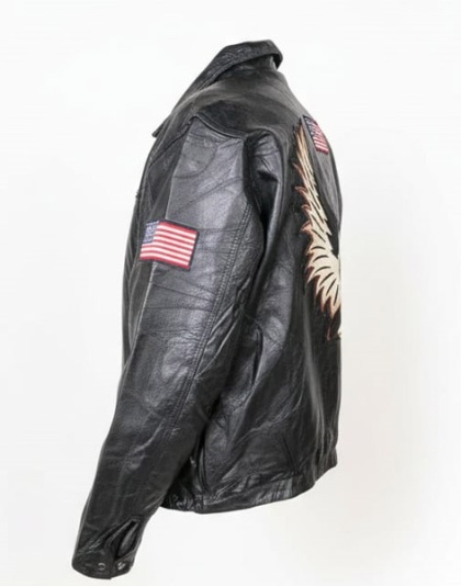 PWUSA - Patch Leather USA Flag Eagle Jacket