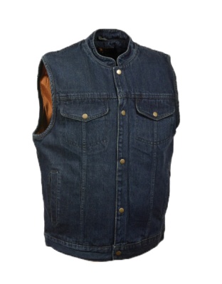 TN1080 - Men's Denim Club Style Blue Vest