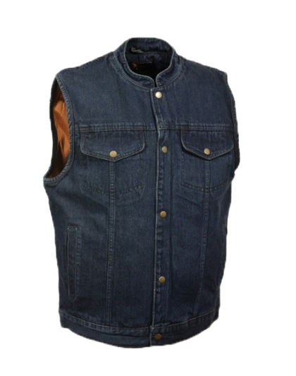 TN1080 - Men's Denim Club Style Blue Vest