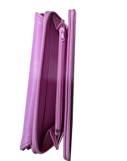 LW4095 -  Pink Check book wallet  with credit card holder