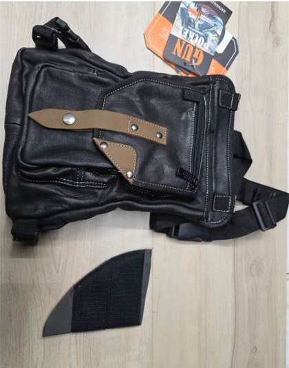 TN2217 - LEATHER CARRY THIGH BAG WITH WAIST BELT