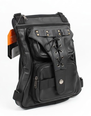 TN2218 - LEATHER CARRY THIGH BAG WITH WAIST BELT