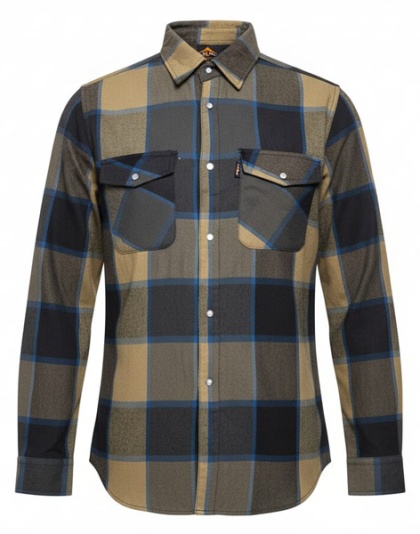 TN851 - MENS FALANNEL PLAID SNAP ON SHIRT