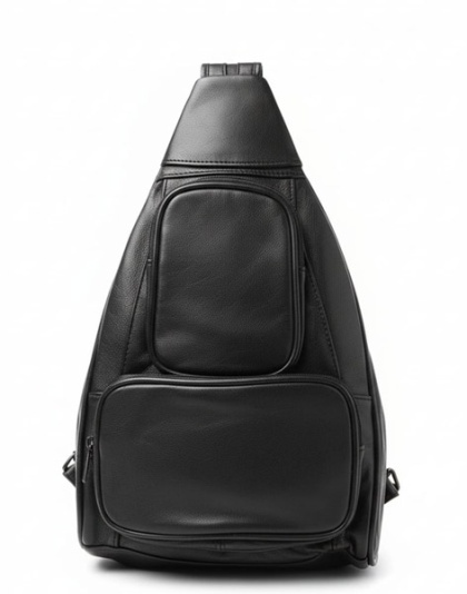 BP1186 - Leather Backpack with Pockets