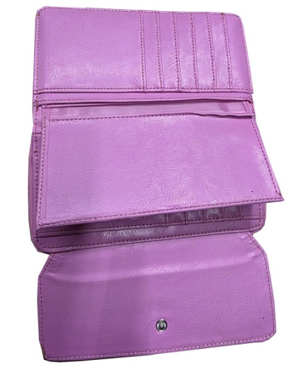 LW4095 -  Pink Check book wallet  with credit card holder