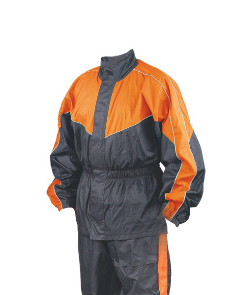 TN1005 - Tennessee Leathers Black Orange Rain Suit