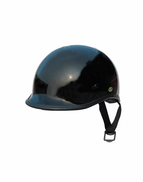 102 DOT Shiny Black Motorcycle Half Helmet