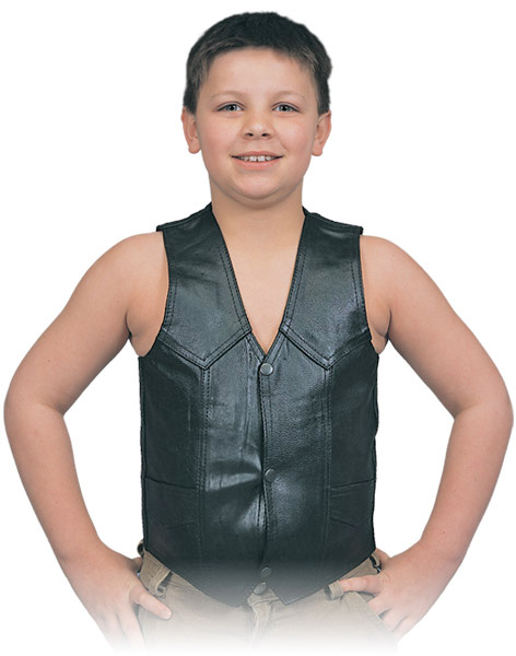 1525 - Kid's Leather Vest