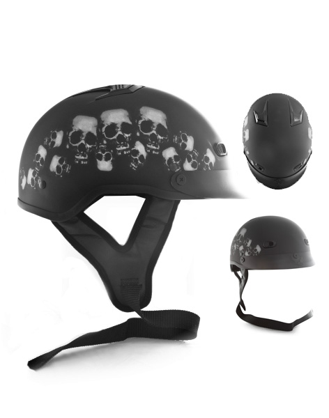 200VSPFBLK - DOT Skull Pile Helmet