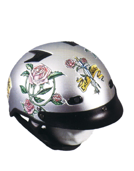 2032 - Silver Rose Helmet