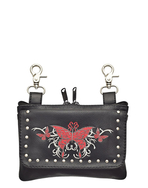 2277 - Red Butterfly Belt Bag