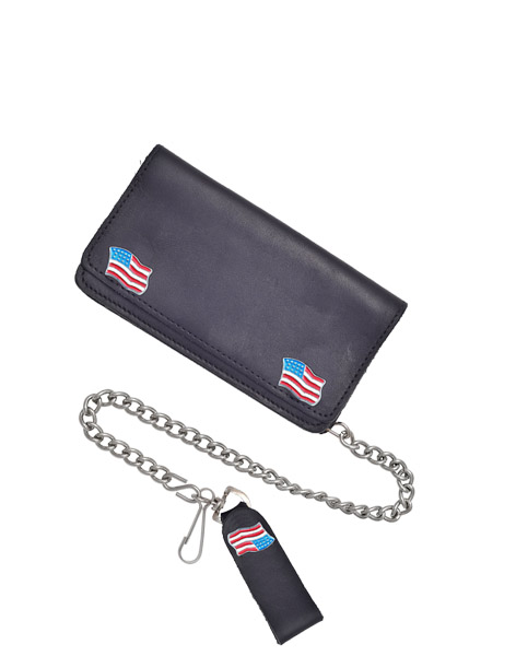 5322 - USA FLAG SNAPS CHAIN WALLET